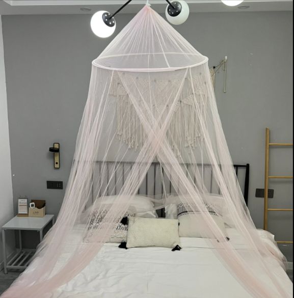 Lace round Canopy mosquito net / Bed Netting Canopy / hanging mosquito netORANGE