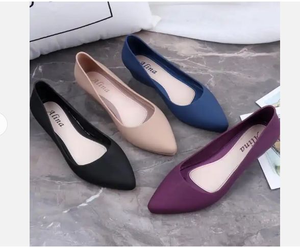 Casual pointed-toe women's shoes, Business Casual, slope-heeled women's shallow mouth, low-heeled non-slip fashion Flat