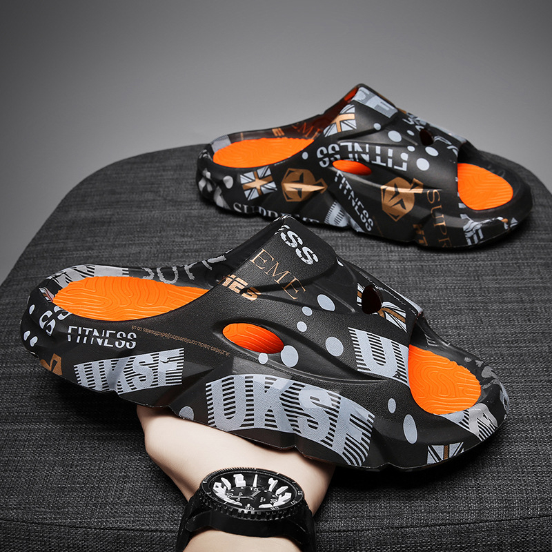 2318-1 New Beach Slides Leisure Thick Bottom Anti-Slip Outdoor Digital Sublimation Beach Slippers