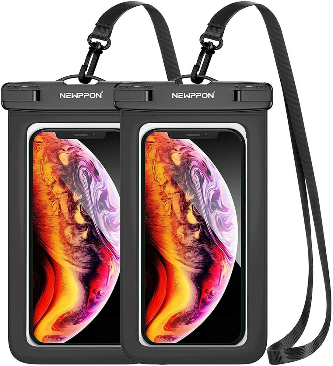 Large waterproof mobile phone bag mobile phone waterproof case swimming hanging neck mobile phone bag touch screen lanyard mobile phone bag universal waterproof dry bag suitable for iPhone 15 14 13 12 Pro Max Plus, Samsung Galaxy Note S23 Ultra underwater mobile phone case, can be used as beach pool waterproof
