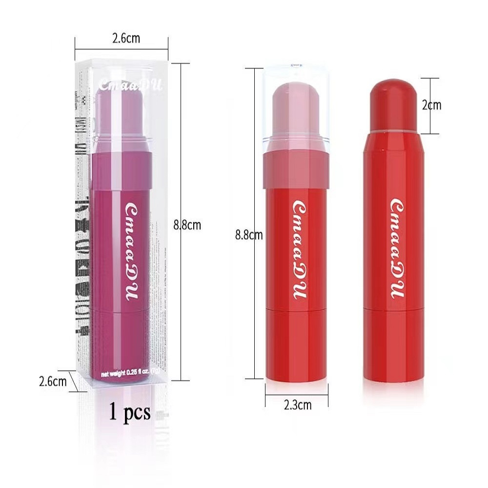 CmaaDu  Lipstick Eye shadow Powder blusher 3way  3in1 Makeup colour stick for cheeks and lips&eyeshaow Long Lasting Velvet Liquid Lipstick   Sexy Lip Tint