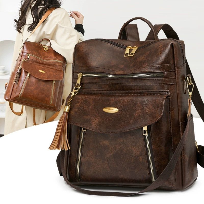 Women's Large Capacity Minimalist Backpack, Niche Versatile Shoulder Bag, Retro Casual Commuter Travel Backpack
