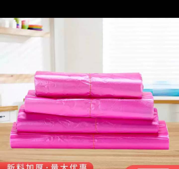 46/36PCS of Pink Carry Out Bags Gift Pouches Retail Supermarket Grocery Shopping Plastic Bags with Handle Food for Business Bag