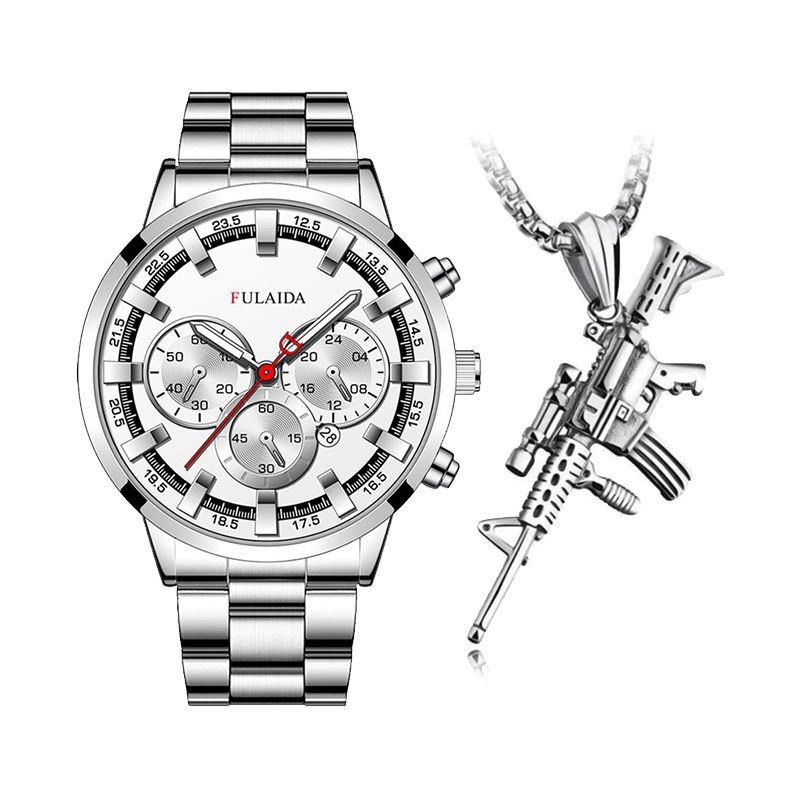 2pieces Set Men's Watch + Necklace