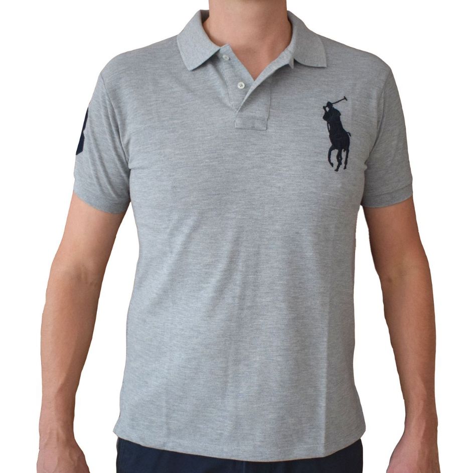 ICONIC MESH POLO SHIRT ASH POLO RALPH LAUREN SHIRT SHORT SLEEVE.