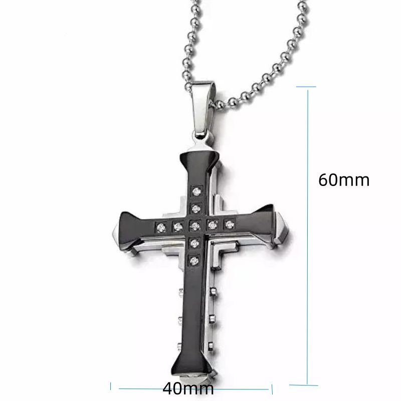 Diamond Cross Necklace free shipping Holiday gifts CRRSHOP Christmas Easter Jewelry pendant chain