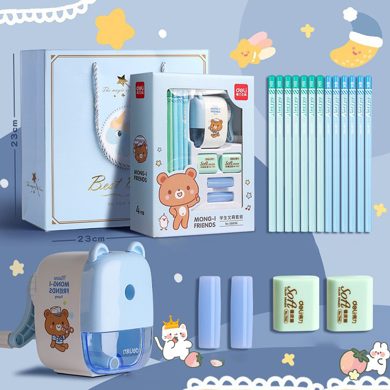 Deli stationery set student school supplies, primary school, junior high school, high school holiday gifts and gifts, exquisite three-dimensional starry sky gift box packaging, stationery luxury gift packageGifx Box A1