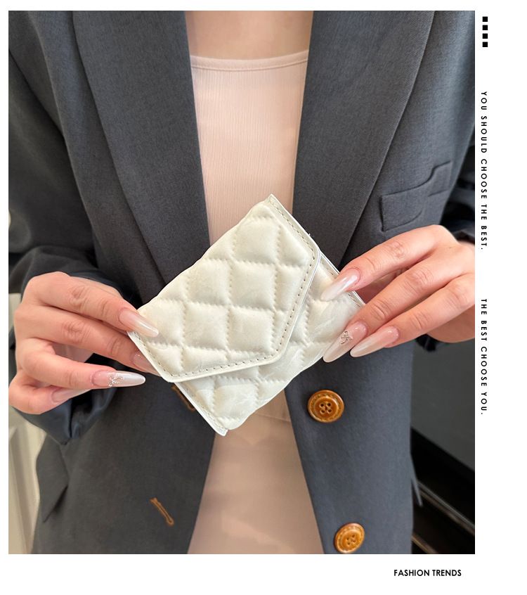 Miss DG 2025 new fashion clutch coin purse girls card bag simple small square bag