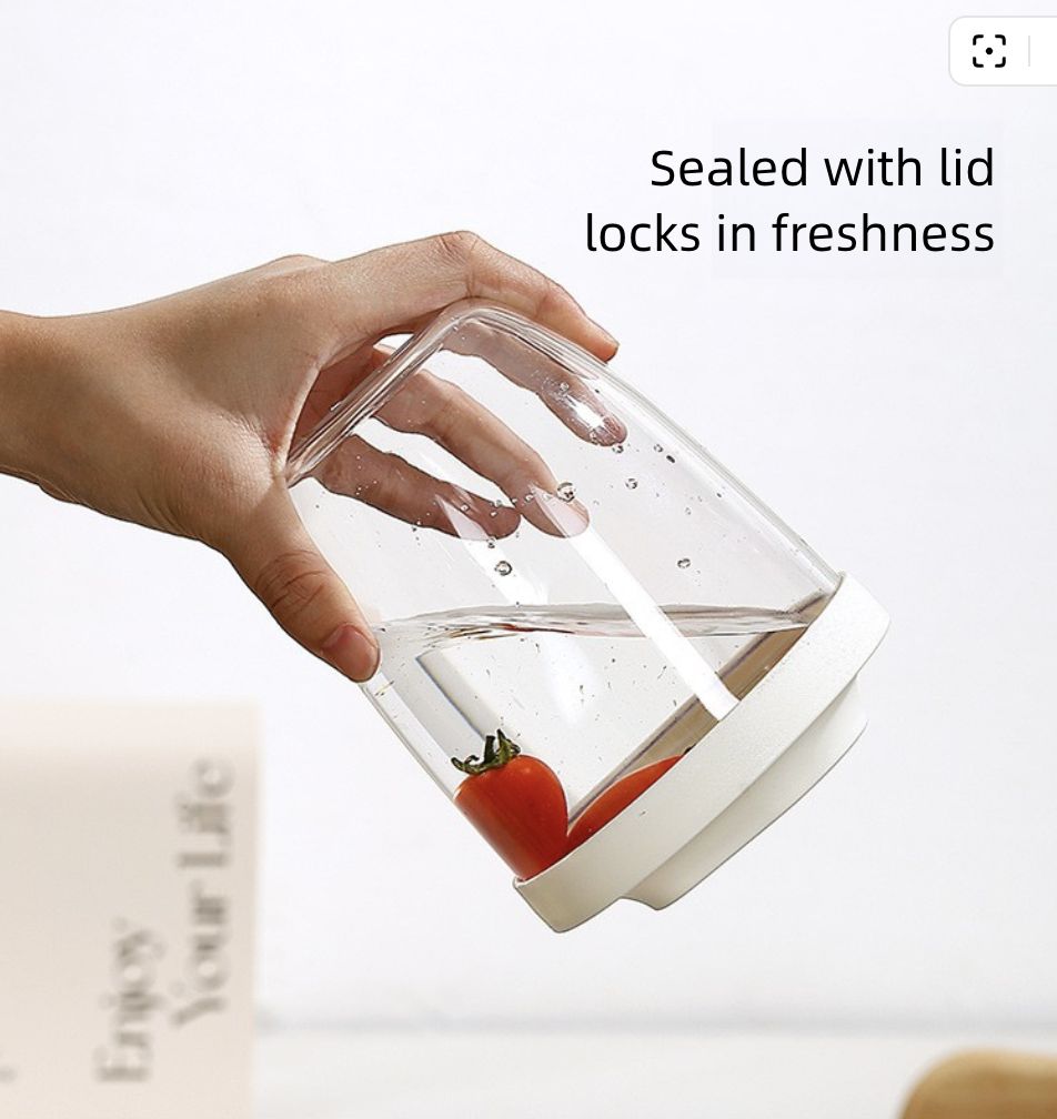 Salad Cup Picnic Fruit Cup Double-Layer Water Cup Portable Breakfast Cup for Office Workers Student Soup Cup Milk Cup Kitchen Dining Storage Travel To-Go Food Containers
