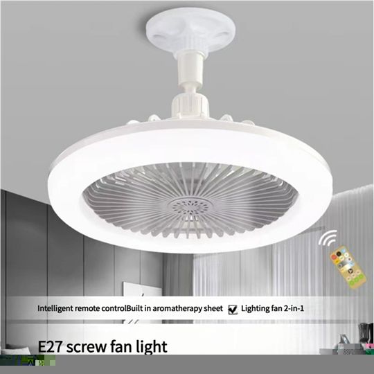 E27 fan lamp shaking head remote control aromatherapy bedroom living room lamp screw mouth dimmable home ceiling fan lamp Fan Light,Light fan