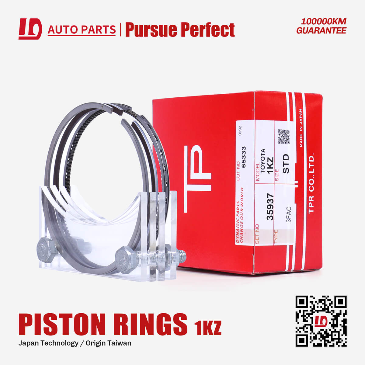 TP 1KZ Engine Piston Rings OEM:35937 for TOYOTA