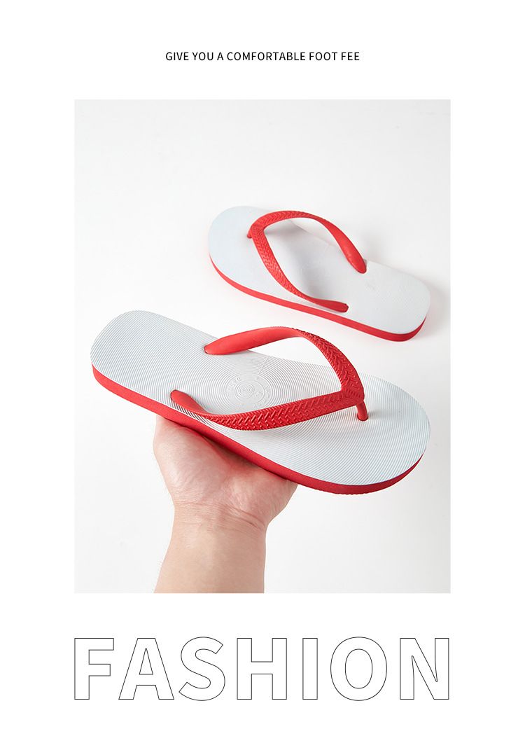 Flip-flops slippers Thailand summer beach outdoor leisure non-slip couple rubber wear-resistant flip-flops sandals 