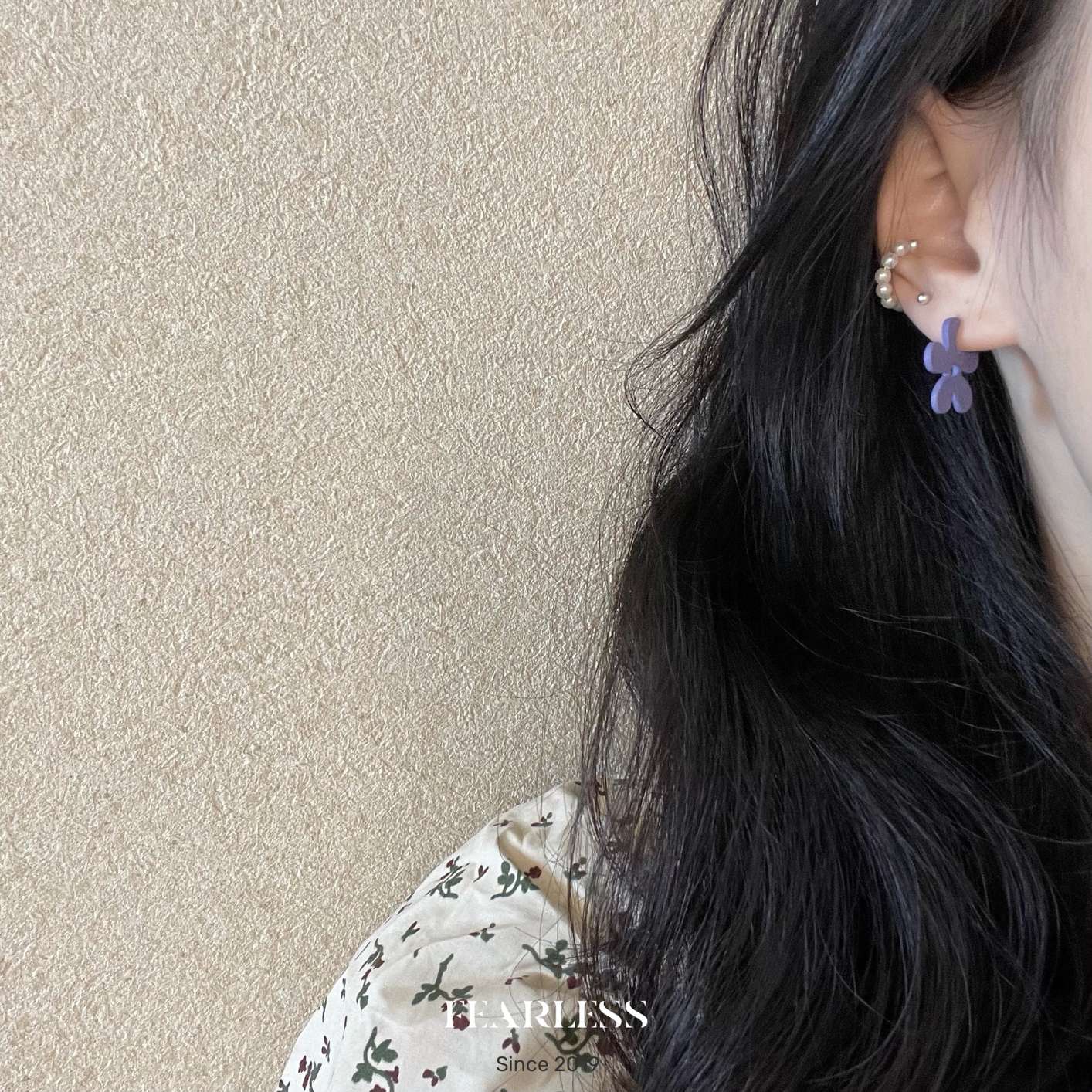 Women Simple Purple Small Flower Earrings Jewelry Gift