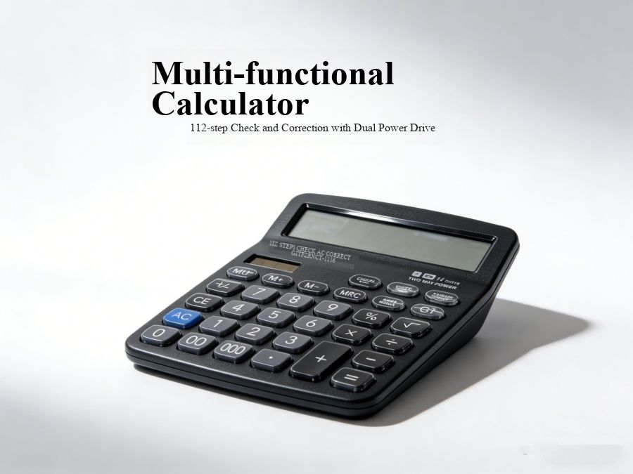 Stylish Large Display Multi-Function Calculator Portable Cute Math Calculating Machine for Students Finance Accounting Office Home Use