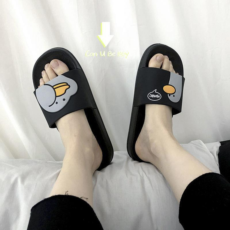 2136 Men's Duck Pattern Slippers Outdoor Soft Non-Slip Couple Slippers