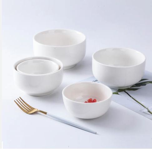 Sparkling White Ceramic Dipping Plate For Restaurant 14CM Round Shape Porcelain Sauce Dishes Snack Dishes XC-33