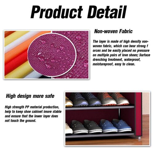 9 Tier Dust-proof Shoe Rack - Black/Grey