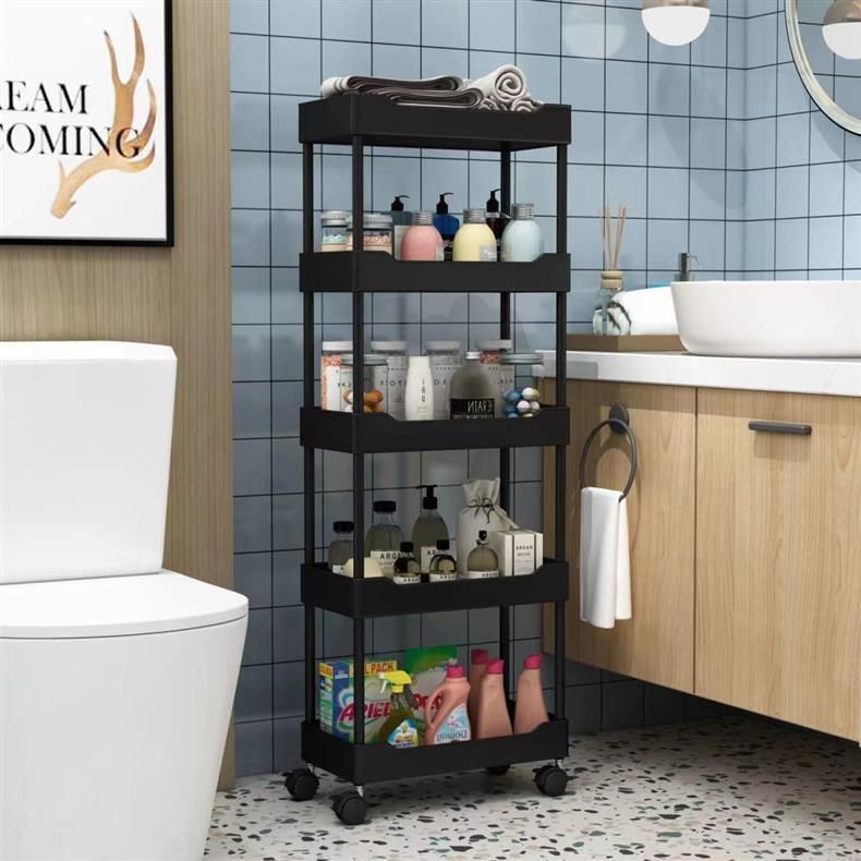 Multi functional, kitchen storage rack, snack rack, bathroom storage rack, movable cart, multi-layer miscellaneous rack free shipping