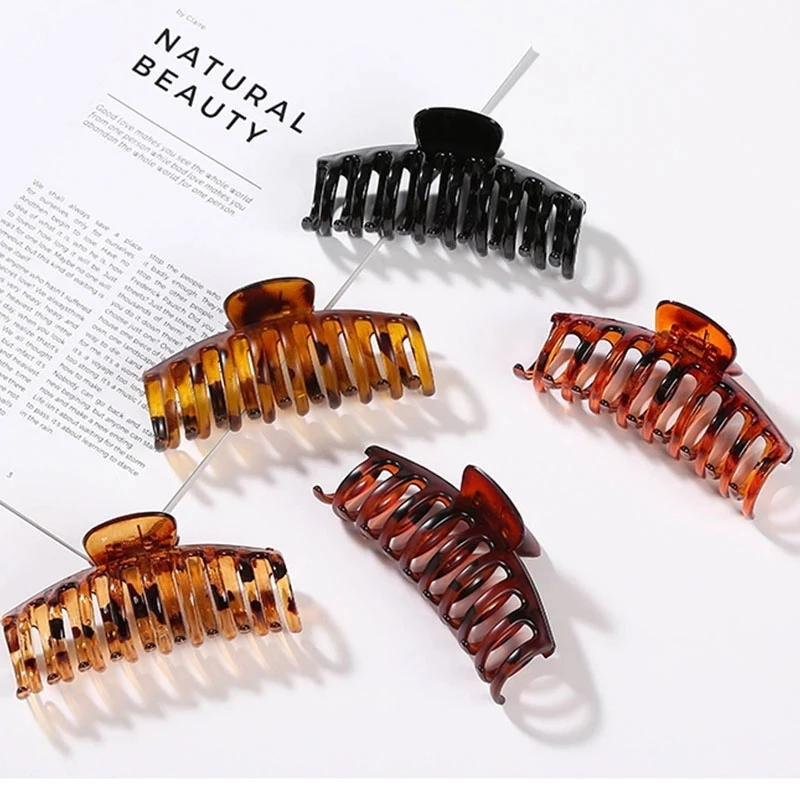  Solid Color Claw Clip Large Barrette Bath Clip Ponytail Clip For Women Girls Hair Accessories Gifts