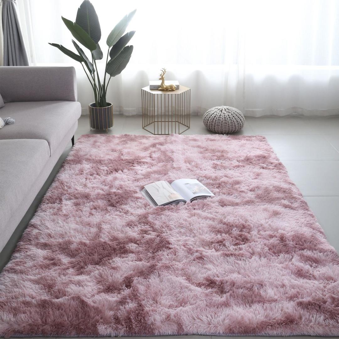 Tie Dye Area Rug for Bedroom Living Room Fluffy Shaggy Gradient Faux Fur Carpet for Kids Adults Fuzzy Plush Home Decor Floor Mat