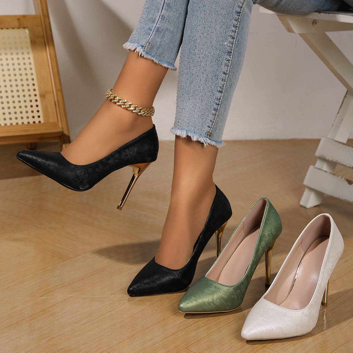 French Style High Heels 2025 - Pointed Toe Stiletto Pumps for an Elegant & Sexy Look