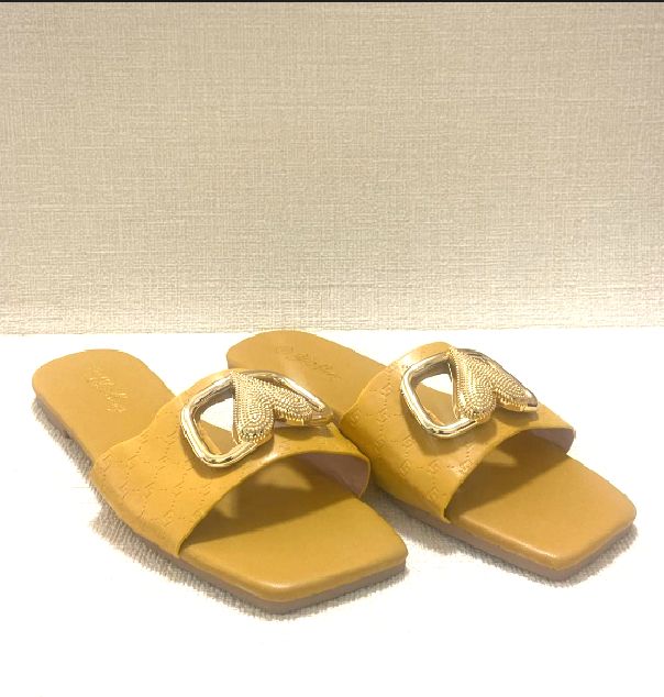women's shoe golden love crown decorative flat-bottom sandals wearing comfortable versatile sandals