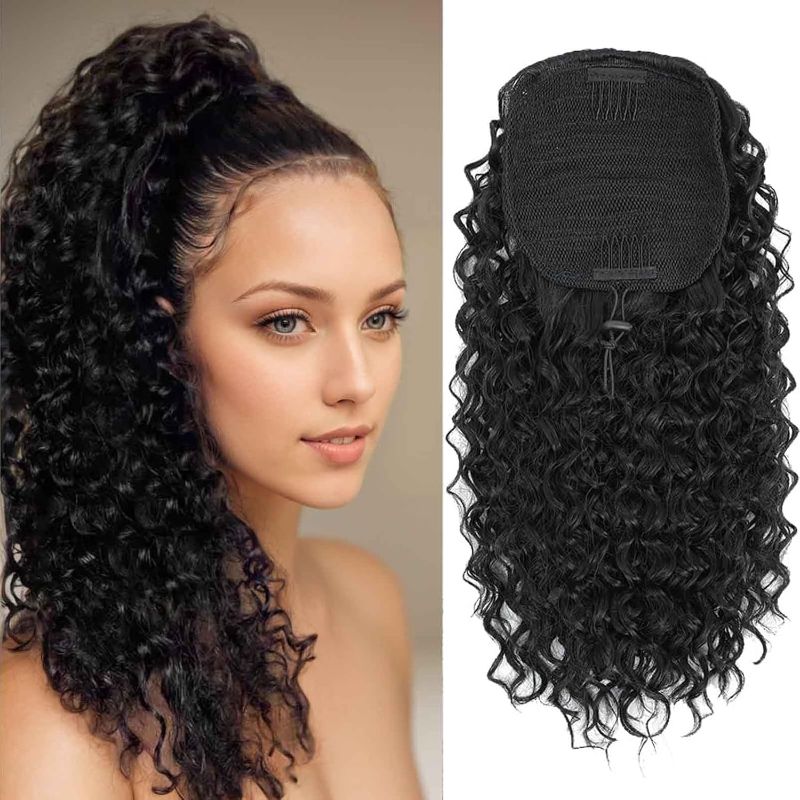 Wig African women's wig ponytail lazy drawstring curly high ponytail foreign trade small curly ponytail