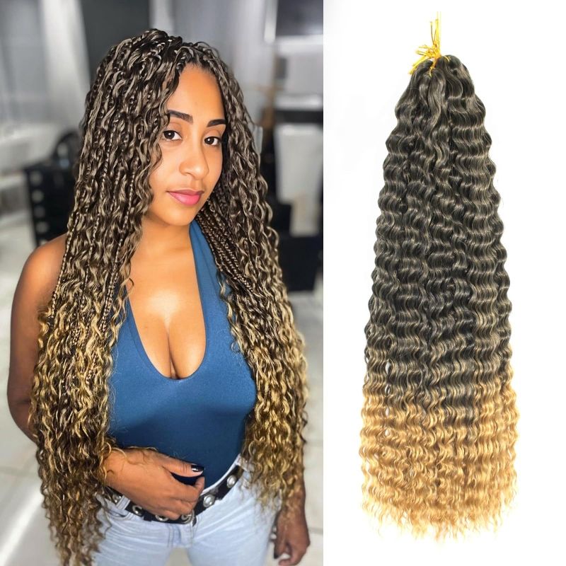 Deep Wave Twist Large curved long curly hair crochet winding, synthetic wigs CRRSHOP 24 "30 pieces 100g wigcolor # 05 24 inches