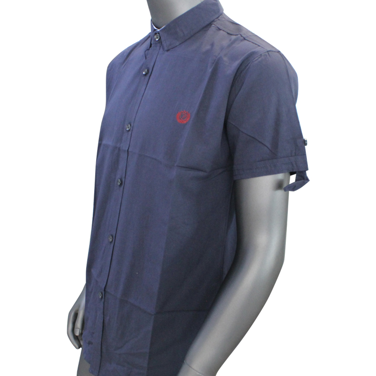 Men's Casual Regular Fit  Solid Color Short Sleeve Button Down Shirt