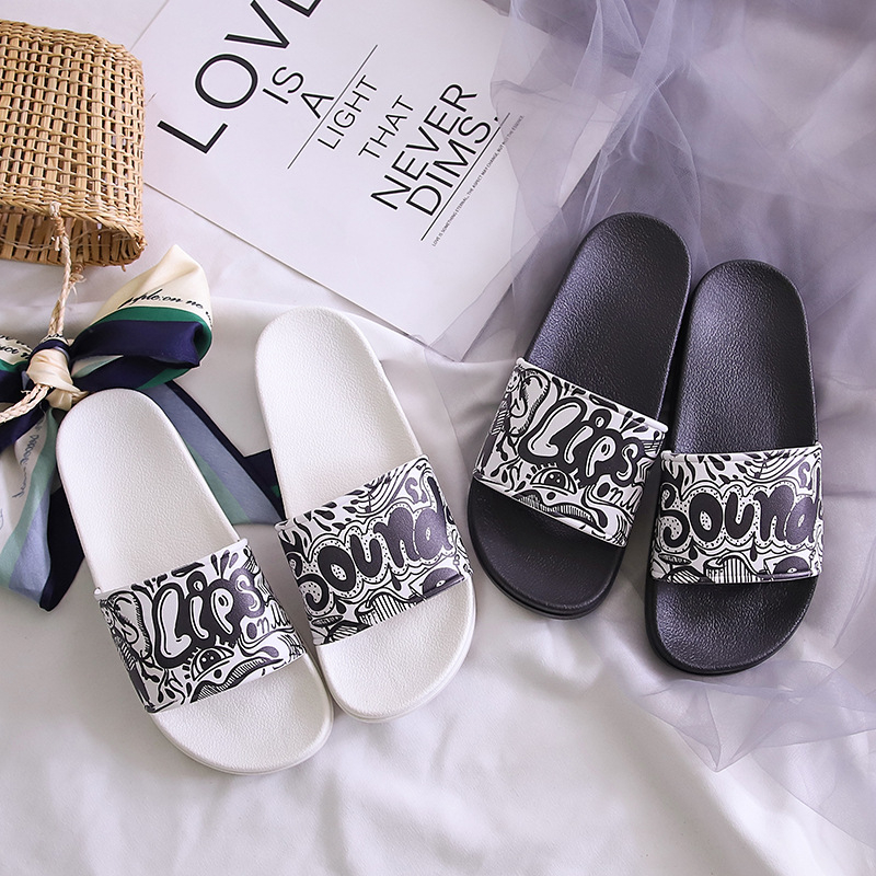 Unisex Cute Slide Sandals Kawaii Slippers Shower Non-Slip Bathroom Spa Sandals Comfort Lightweight for Couple Lovers