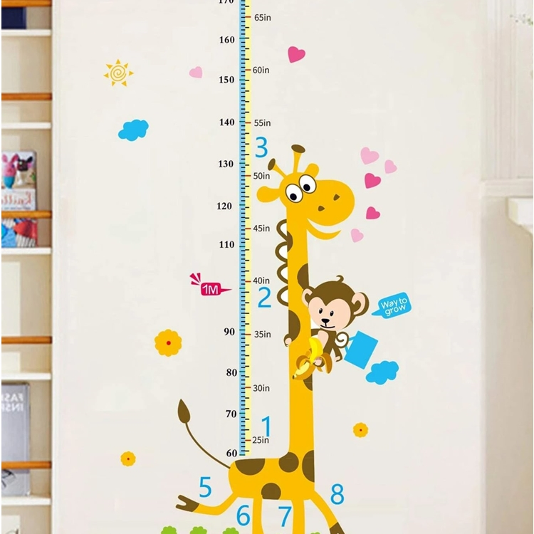 Kids Cartoon Graphic Height Measurement Wall Sticker