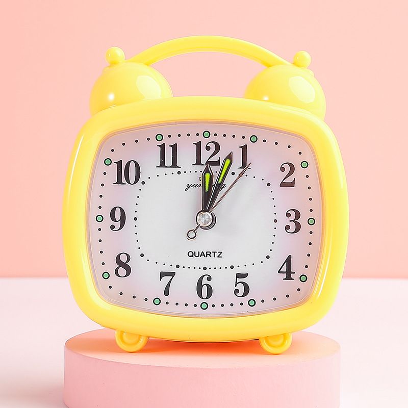 8891 Creative Color Student Simple Alarm Clock, Cute Cartoon Men and Women Silent Small Clock