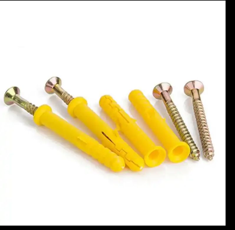 Fasteners Fish shape Plastic Expansion/Small Yellow Fish Plastic Expansion Anchor Wall Plug