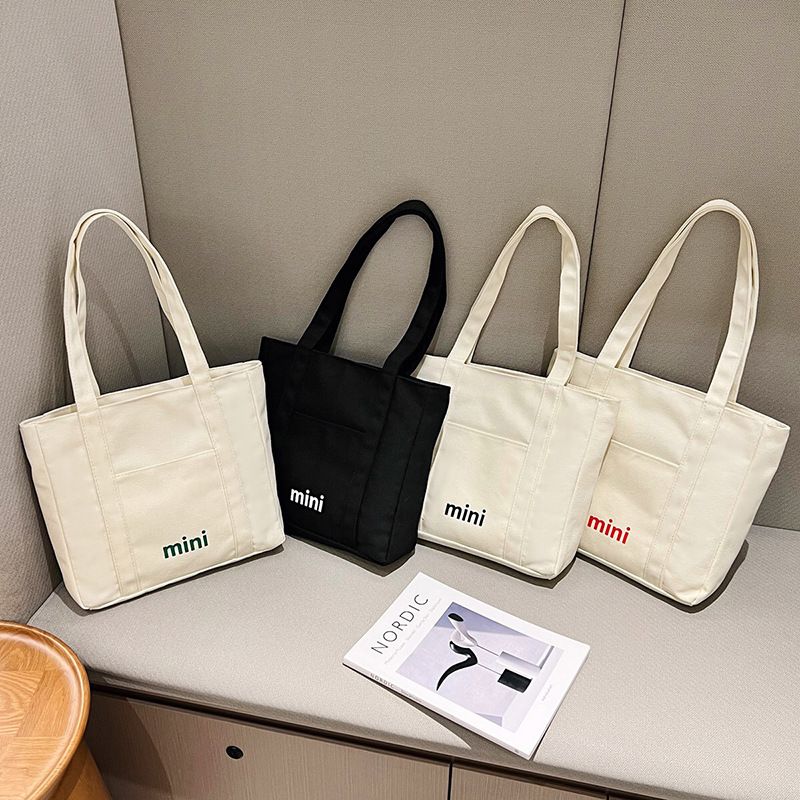 1217 Large Capacity Single Shoulder Women's Bag New Design Canvas Women's Shopping Tote Bag