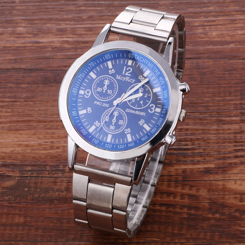 28040# Mens Watches Fashion Casual Chronograph Business Dress Quartz Stainless Steel Wrist Watch