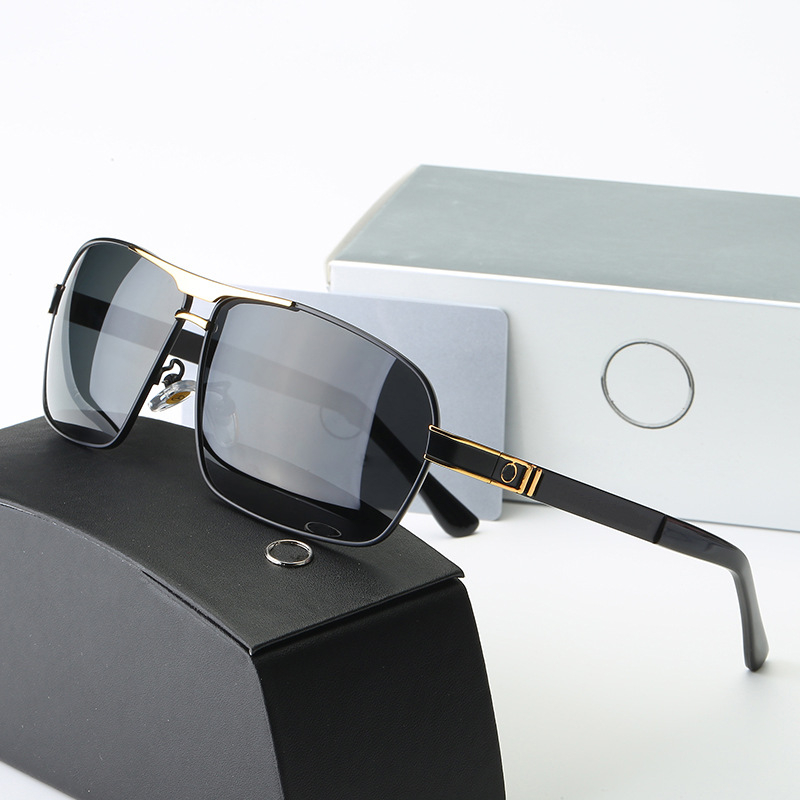 BZ722 Men's Large Frame Fashion Polarized Sunglasses Driver Driving Glasses Metal Popular Glasses