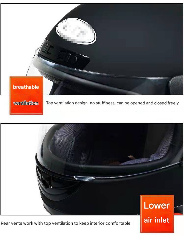 Motorcycle electric vehicle commuter helmet adult men and women motorcycle riding helmet full helmet