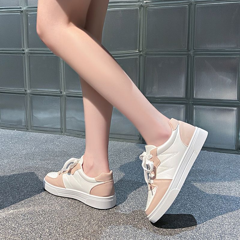 Little white shoes women 2025 spring new ins street fashion shoes shallow mouth breathable Korean version of student leisure sports shoes
