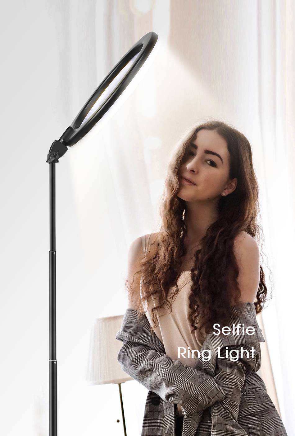 VEONAM RGB video light Selfie Ring Light Photography led light lamp with mobile Holder large tripod stand for Youtube tiktok ringlight 10inch 12inch fill light