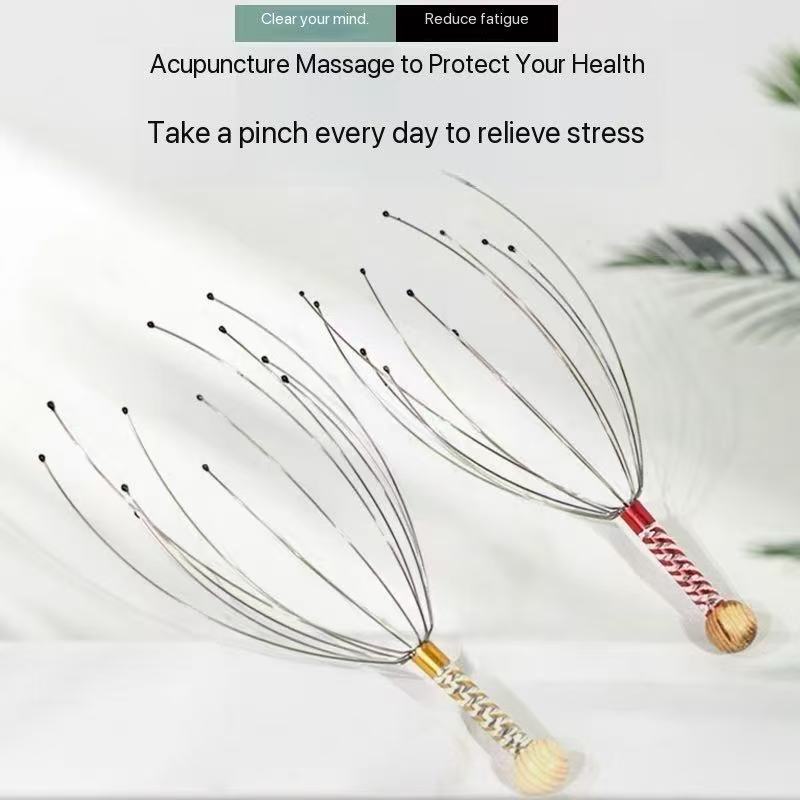 Octopus head massager, soul extraction, scratching the head, scratching the itch, scratching the scalp, acupuncture, itchy, relaxing, absorbing