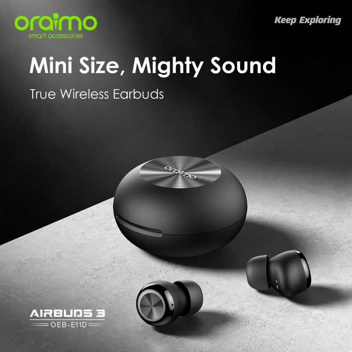 oraimo AirBuds 3 Powerful Bass IPX7 Waterproof TWS True Wireless Earbuds