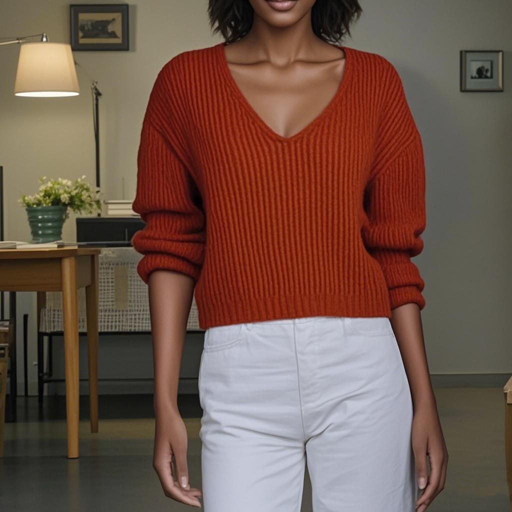 Wool Knit Embroidered Cardigan Sweater