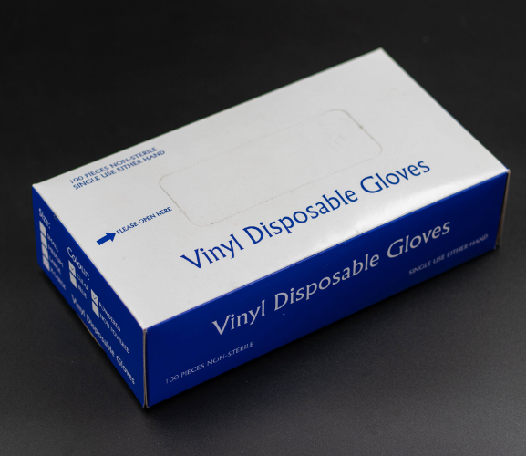 100 PIECES OF NON-STERILE DISPOSABLE VINYL HAND GLOVES (SINGLE USE EITHER HAND)