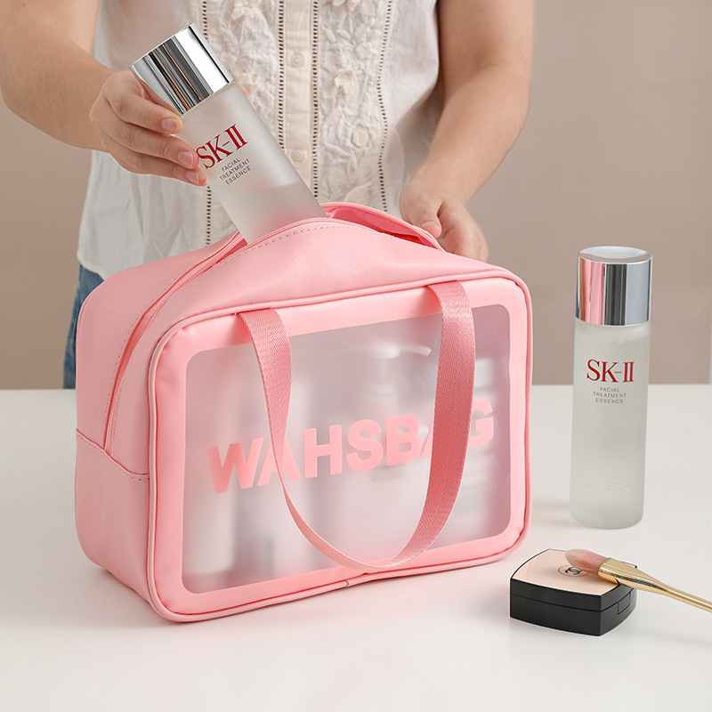 01 Waterproof Translucent Cosmetic Bag, Travel Bag, Swim Storage Bag