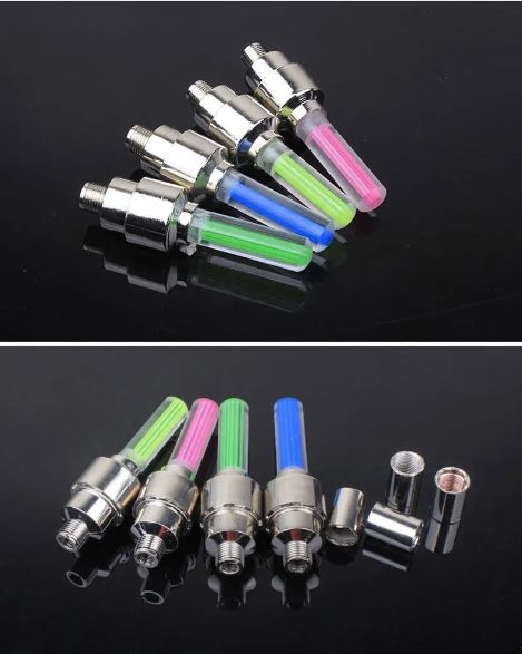 Car Wheel LED Light Motorcycle Bike Light Tire Valve Decorative Lantern Tire Valve Flash Spoke Neon Lamp