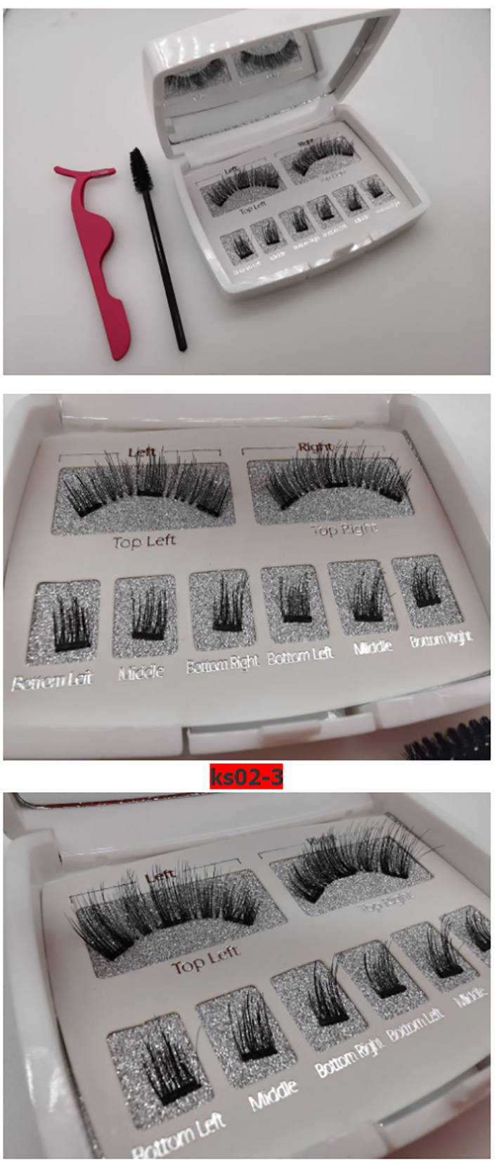 Dual Magnetic Eyelashes, Natural Outer Wing Magnetic Lashes, No Glue, 0.2mm Ultra Thin Magnet, Resuable & Light 3D False Lashes