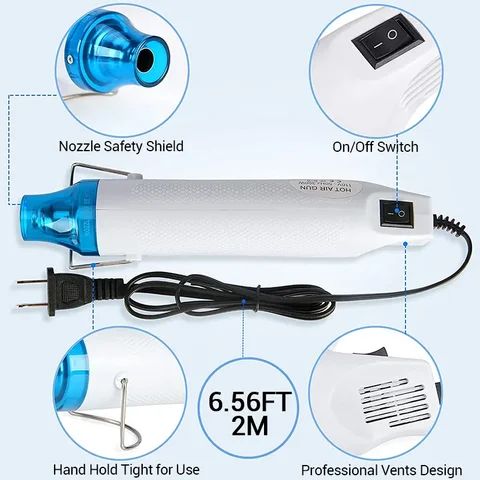 Mini Hot Air Shrink Gun For Embossing , Shrink Wrapping ,Tubing PVC