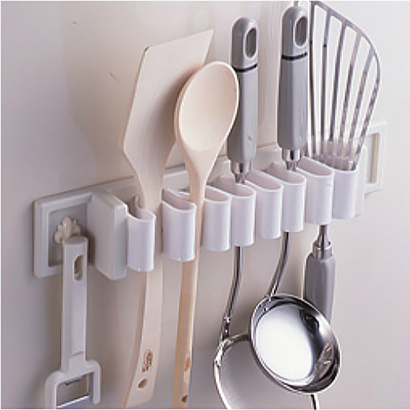3317 Toothbrush Holder Wall Mounted, Bathroom Storage Organizer Stand Rack Wall Mount, Multifunctional Wall Mount 8/Slot Storage Holder for Kitchen Bathroom