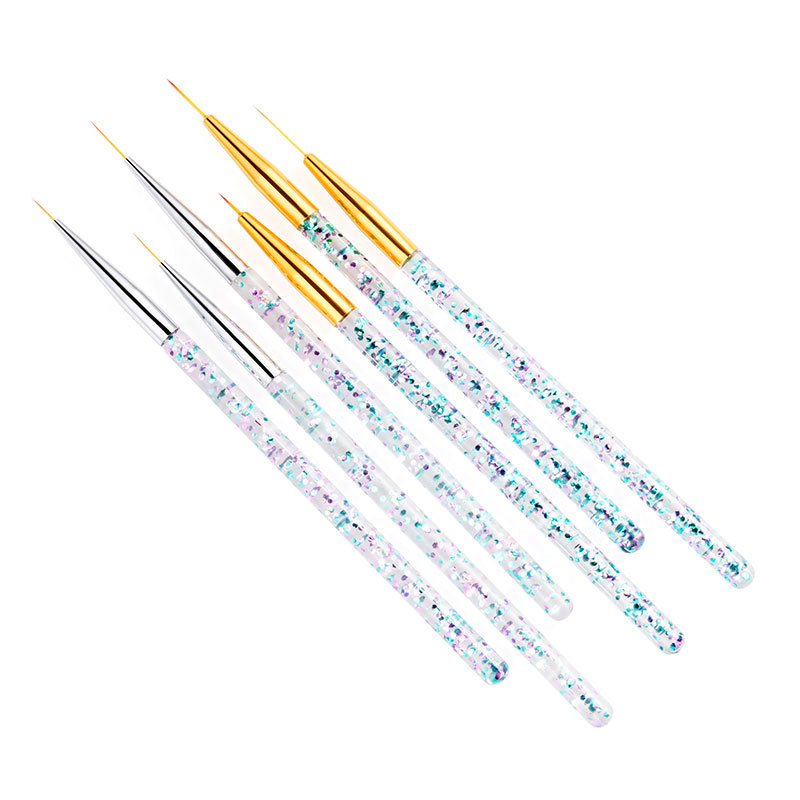 SKU000860 3PCS/Set Professional Liner Painting Pen Nail Art Brush Nail Art UV Gel Brush Pen Art Salon Home Use Gel Nail Brush Durable New