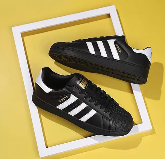Adidas Black White Shoe Laces Flat Double Woven Anti-slip Polyester Shoelaces Sports Casual White Shoes Classic Shoelace